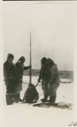 Image of Eskimos and Narwhal head